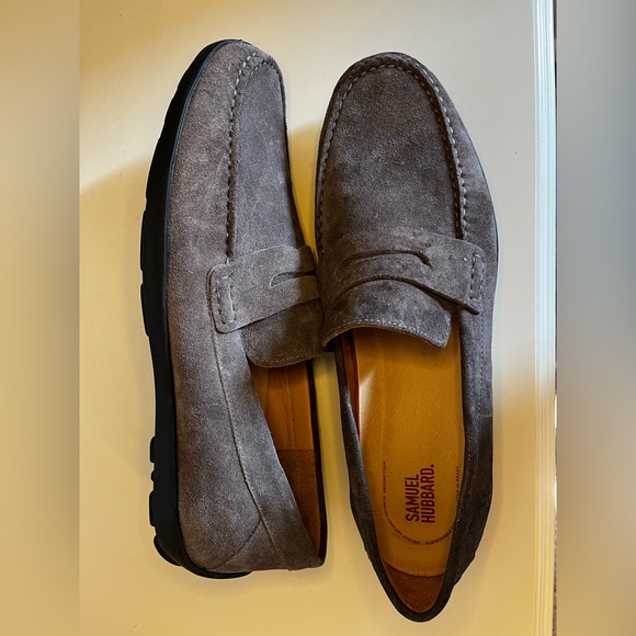 Samuel Hubbard Mens Sz 13 Free Spirit Gray Suede Casual Shoes Driving Moccasin - Picture 4 of 11